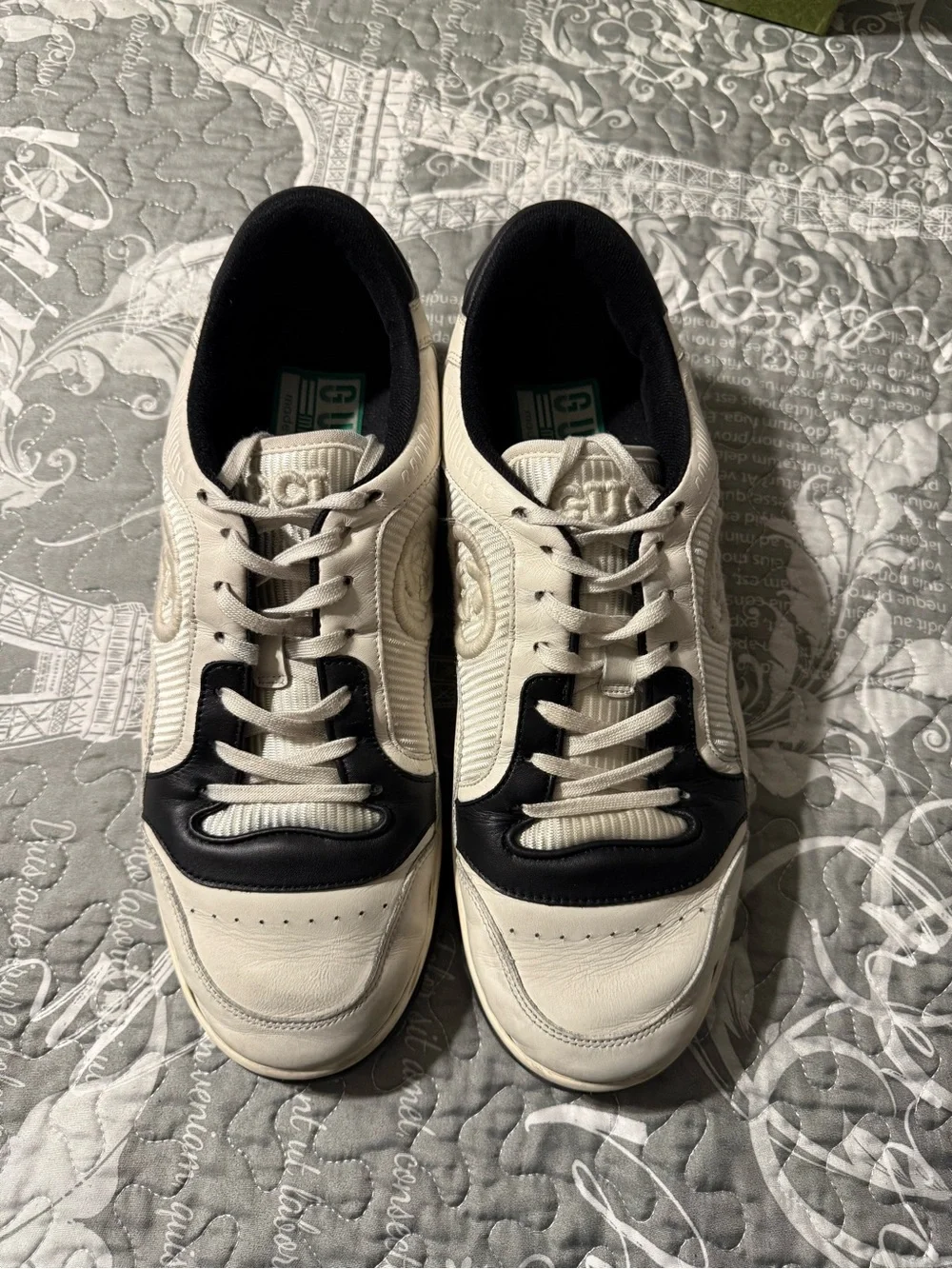 Gucci Mac80 White and Black Low-Top Sneakers